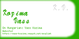 kozima vass business card